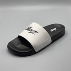 White , Premium men's slides Pakistan indoor outdoor slippers