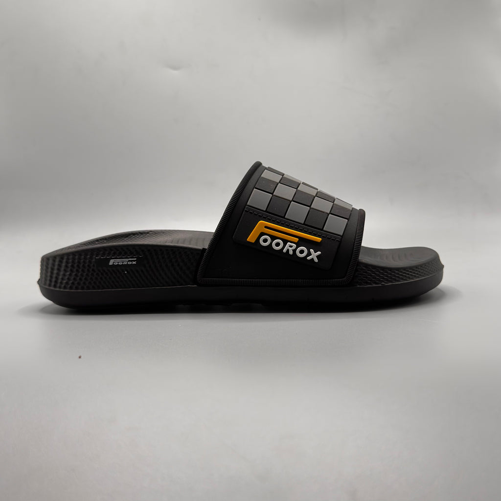 Gray , Stylish rubber slide slippers for men in Pakistan