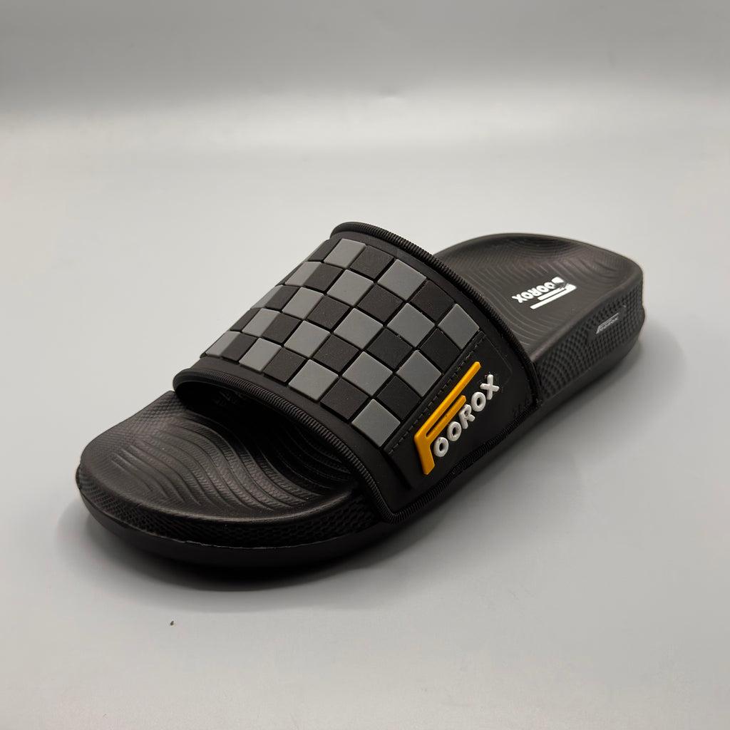 Gray , Non slip rubber bathroom slippers for men