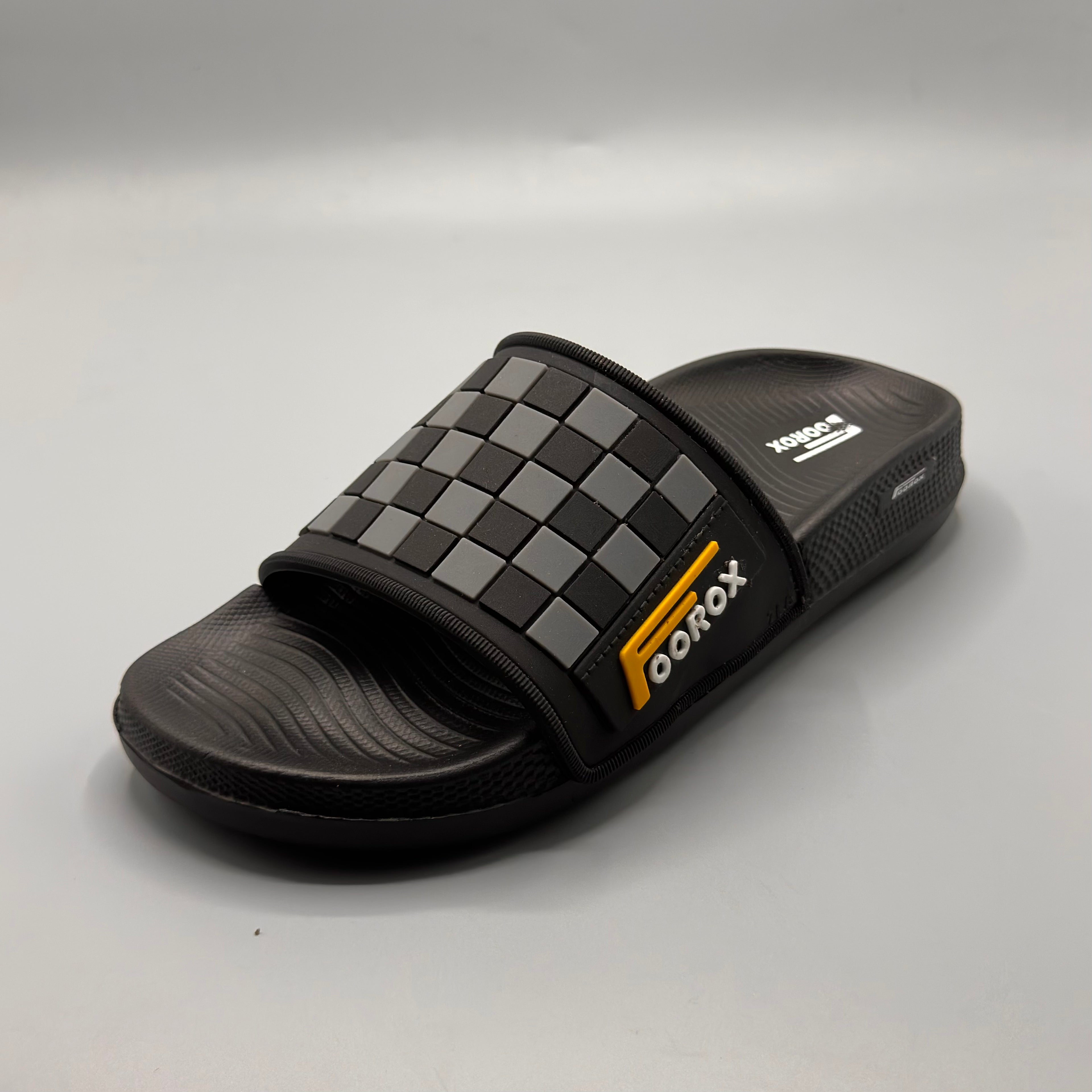 Gray , Non slip rubber bathroom slippers for men