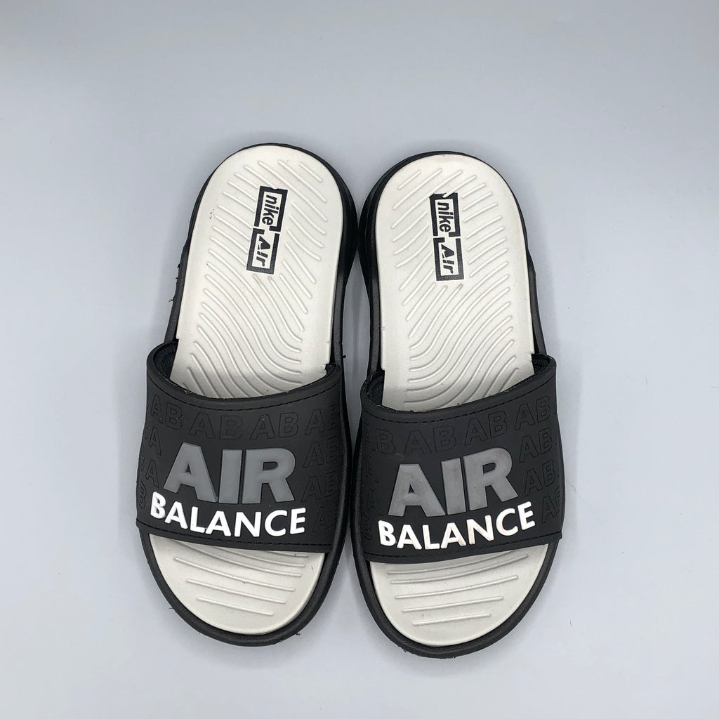 Black , Indoor Outdoor Men's Slides with soft cushion footbed and durable anti slip sole
