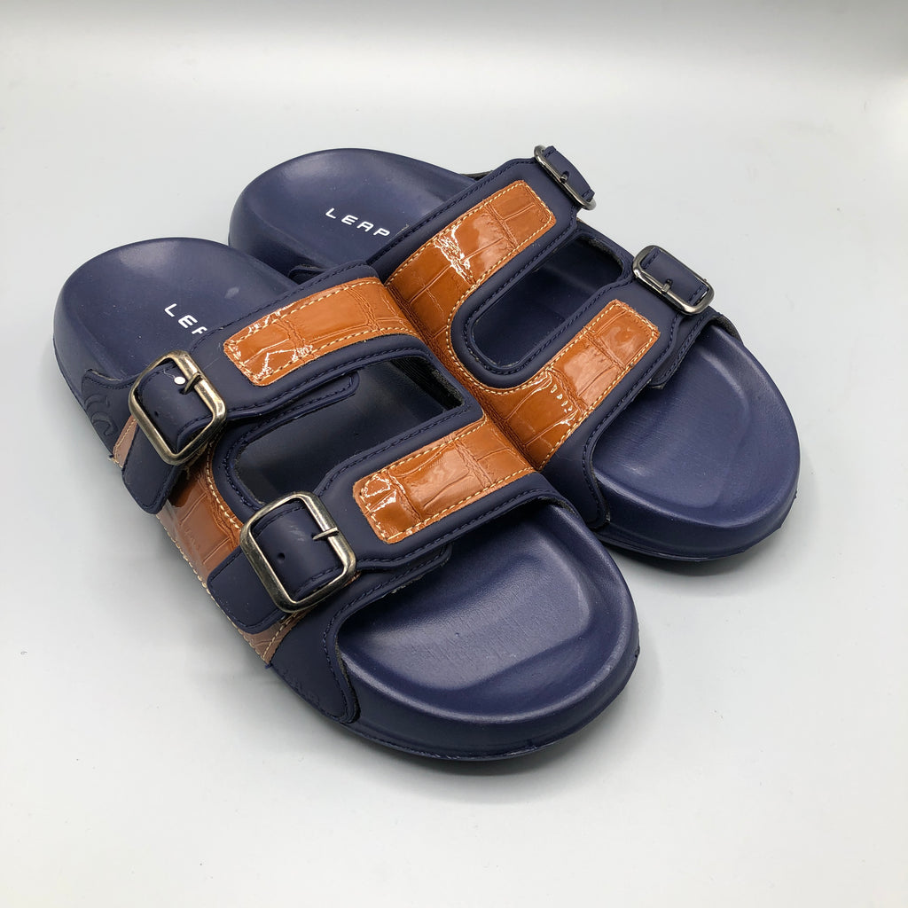 Blue , Side profile of LEAP Atlas slippers