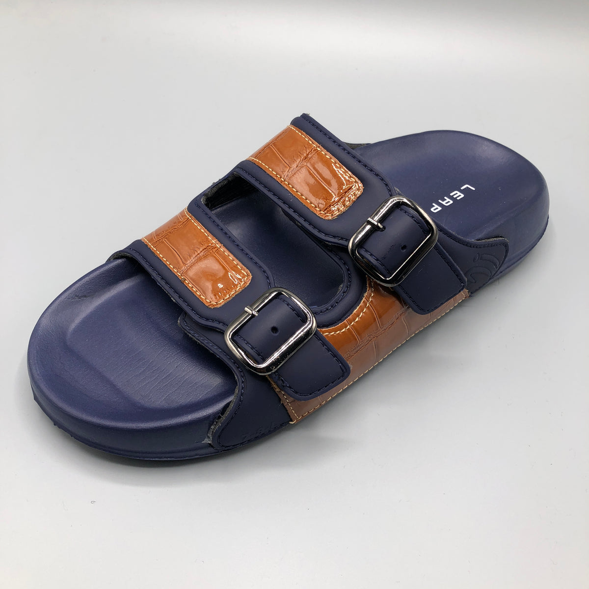 Blue , Top view of LEAP Atlas double buckle slides