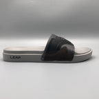 Gray , LEAP navy blue heavy duty sport slides for men with durable double sole