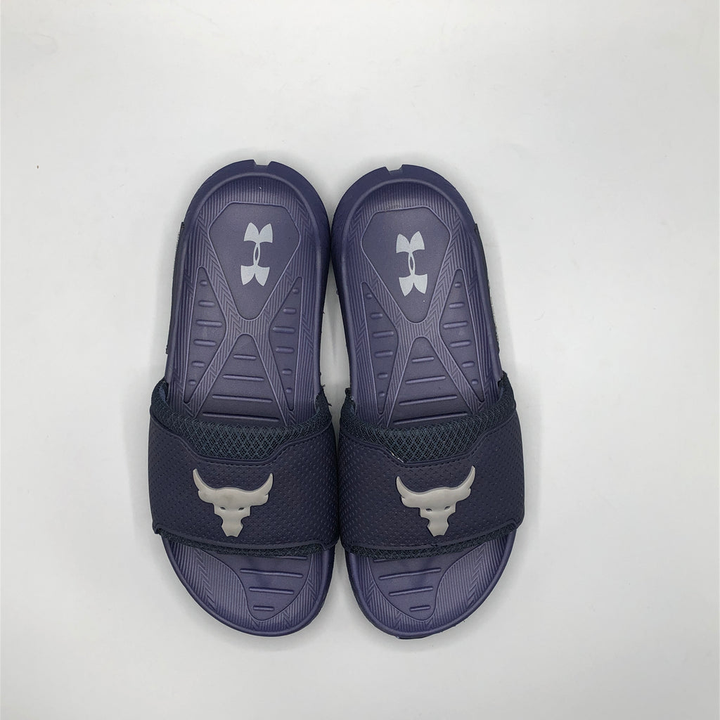PowerFlex Comfort Slides angled view showcasing premium comfort and grip, Navy