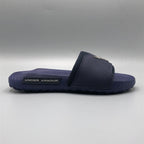 PowerFlex Comfort Slides lightweight non-slip athletic slippers in navy blue, Navy
