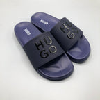 Navy , Thick soft sole of HUGO navy blue casual slippers for comfortable walking
