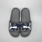 Gray , Tygron Flex black slides for men lightweight anti-slip comfort
